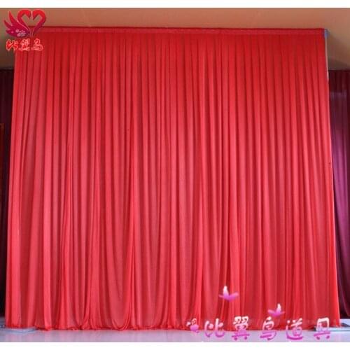 Free Shipping Wedding Stage Backdrop Stand Curtain For wedding decoration (Any size any color can make)