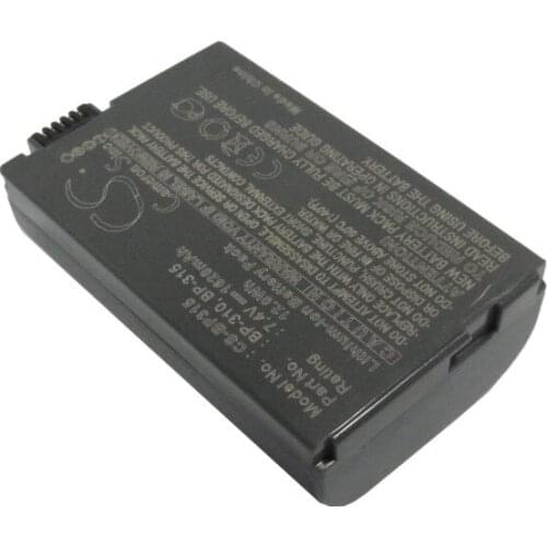 CS 1620mAh battery for Canon DC51, IXY DVM5, MVX4i, Optura 600 BP-310, BP-315