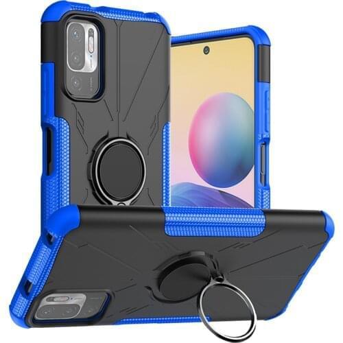 For Xiaomi Poco M3 Pro 5G Case Cover Magnetic Ring Holder Heavy Duty Shockproof Armor Phone Bumper Poco M3 Pro 5G Case