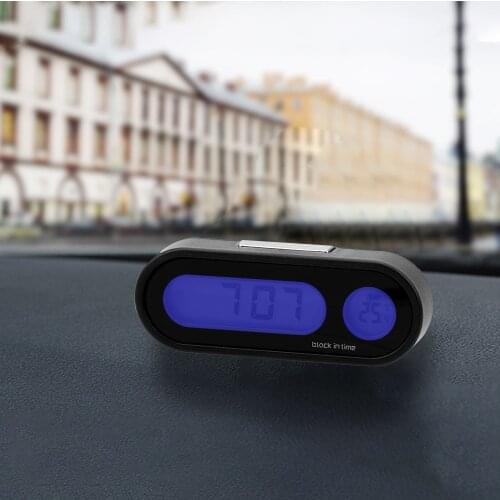 Automobiles Decoration Digital Clock Thermometer 2 In 1 Ornaments Car Decoration Car-Styling Interior Accessories