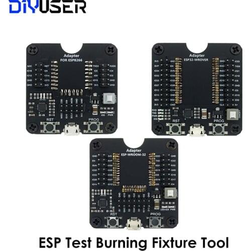 ESP8266 ESP-WROOM-32 ESP32-WROVER Development Board Test Burning Fixture Tool Downloader for ESP-12F ESP-07S ESP-12S
