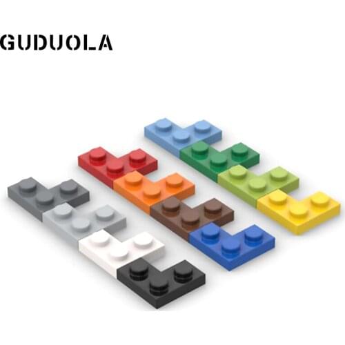 Guduola Small Particle 2420 Base Plate 2X2 MOC Assembly Building Block low board L Angle Corner Block Parts 80pcs/lot