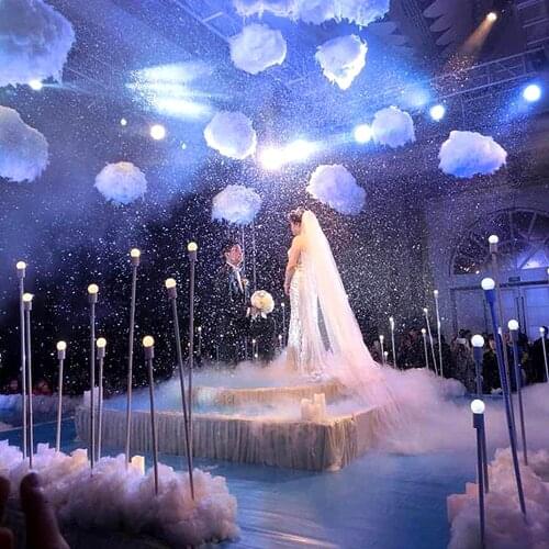 Simulation Cotton Cloud Hanging Decor White Soft Romantic Clouds Pendant for Wedding Birthday Party Decor Home Party Supplies