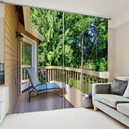 Customized 3d curtains new window balcony thickened windshield blackout curtains Thickened blackout curtains