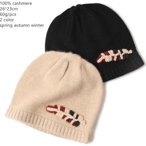 Naizaiga 100% cashmere feature beige black round pure cashmere winter girl hat , SN772