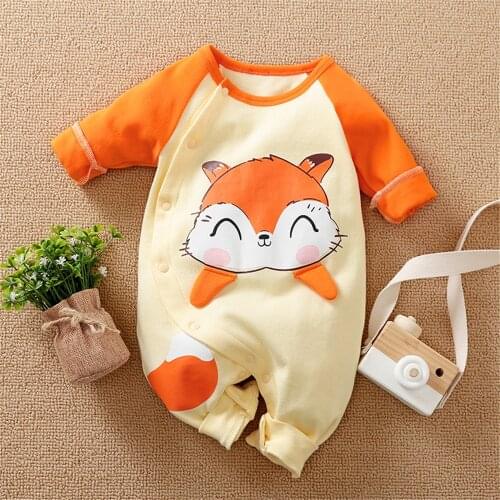 Prowow Fox Baby Girl Boy Clothes Cartoon Babys Rompers Cute Cotton Jumpsuit Crawlers For Kids Baby Clothes For Newborns