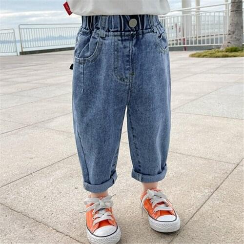 Spring Girls Jeans Baby Kids Jeans for Children Boys Girls Leggings Denim Pants Toddler Pants Girls Kids Pants for Boy Girl 2-8Y