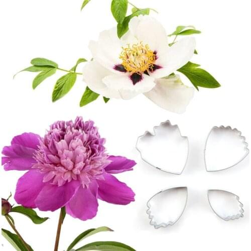 Peony Flower Petals Stainless Steel Cookie Cutter Pastry & Biscuit Baking Cutter Cake Decoration Tool Cupcake Mold Fondant Tools