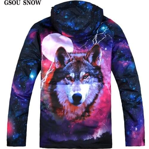 New Gsou Snow Snowboard Jacket for Men Male Waterproof Windproof Breathable Skiing Jacket Winter Soft Cotton Warm Jacket