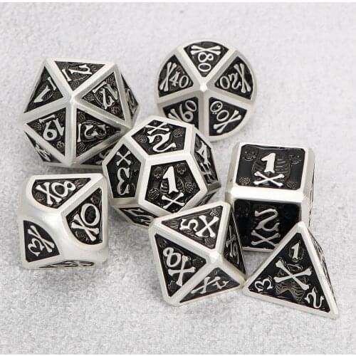 DND Dice dnd metal dice dice set for dungeon and dragon Solid Metal Polyhedral D&D Dice dnd dice set dnd dice bag Metal dice
