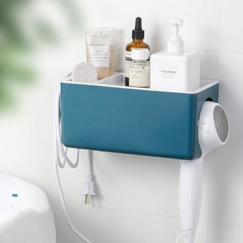 Hair Straightener Holder Storage Rack Bathroom Shelf Accessories Hair Dryer Organizer Hair Nail Free Wall Mounted Household
