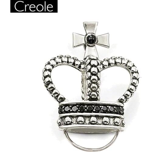 Charm Carrier Crown Trendy Gift For Women & Men, Europe Style Glam Fashion 925 Sterling Silver Fashion Jewelry Wholesale