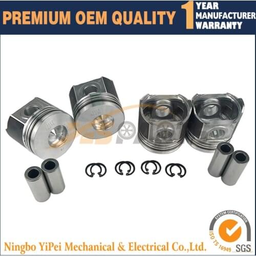 4 Sets STD Piston for Kubota V2003 V2003T V2003E Engine Excavator 1G770-21112