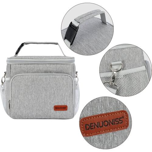 Portable Lunch Bag New Thermal Insulated Lunch Box Tote Cooler Handbag Bento Pouch Dinner Container School Food Storage Bag