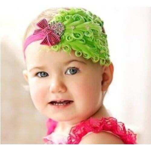 Baby Girl Headband Infant Hair Accessories Clothes Band Flower Feather Newborn Tiara Headwrap Hairband Gift Headwear Toddlers
