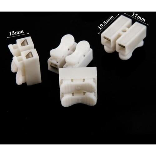 0.12-2.5mm2 wire Spring Connector with no welding no screws Quick Connector Terminal Block 2 Way Easy Fit for led power cord
