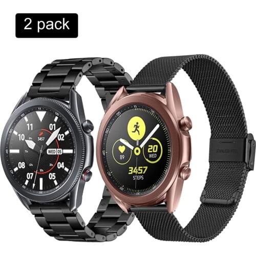 2 set bands for samsung galaxy watch 3 band 45mm 41mm active 2 40mm 44mm strap for amazfit bip huawei watch gt 2e correa 20 22mm