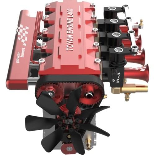 Assembly TOYAN FS-L400 14cc L4 Four-stroke Water-cooled Nitro Engine Model for 1:8 1:10 1:12 1:14 RC Model Car Ship Airplane