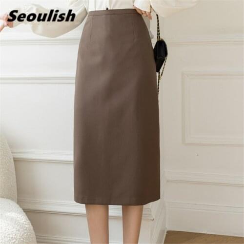 Seoulish Long Pencil Skirts