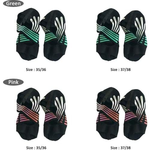 Yoga Shoes Women Half Toe Five-Toe Grip Non-Slip Soft Soles Professional Ballet Yoga Shoes Fitness Supplies Pilates Shoes