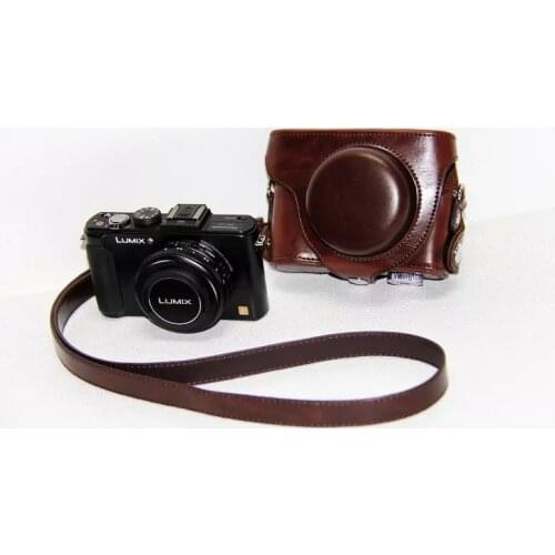 Protective Camera Bag Case Cover Protector for Panasonic Lumix DMC LX5 LX7 LX3 Coffee New
