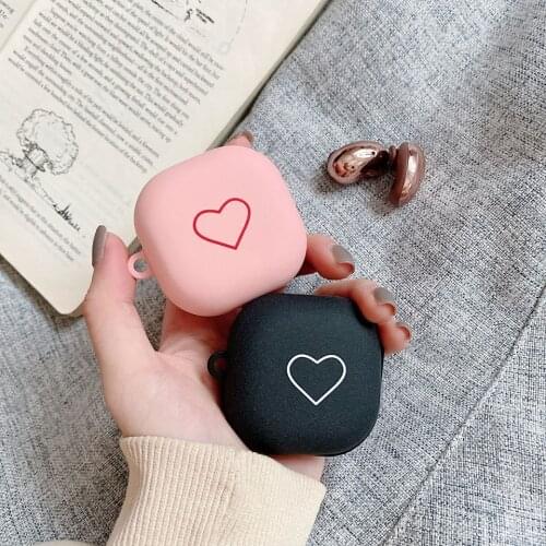 For Samsung buds live Case sleeve Cute brief love pink black matte hard shell PC for Samsung Galaxy Buds live earphone protector