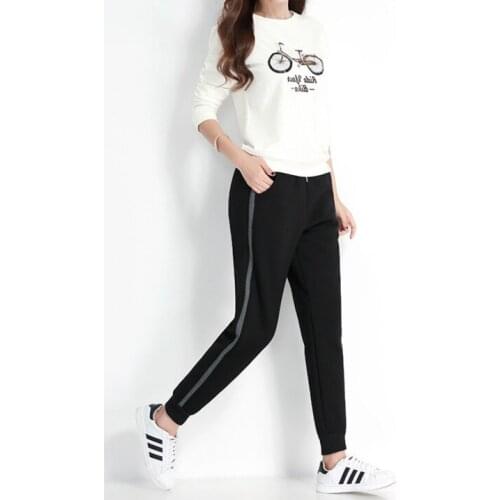 Winter Plus Size Casual Outer Wear Pants Loose Warm Lamb Wool Elastic Waist Belt Pocket Thickened Plus Velvet Sports Pants Women