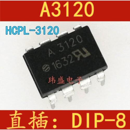 10pcs A3120HCPL-3120 DIP8 A3120V HCPL3120V