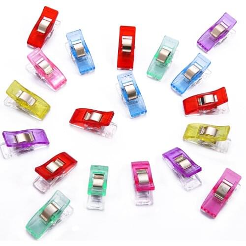 10pcs DIY Patchwork Job Foot Case Multicolor Plastic Clips Hemming Sewing Tools Sewing Accessories Binding Clips Paper DIY Craft