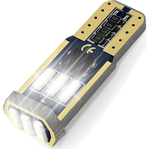 100pcs Wholesale T10 LED W5W 194 168 Canbus Car License Plate Reading Clearance Light Bulb Auto Door Tail Lamp 9SMD 4014 DC12V