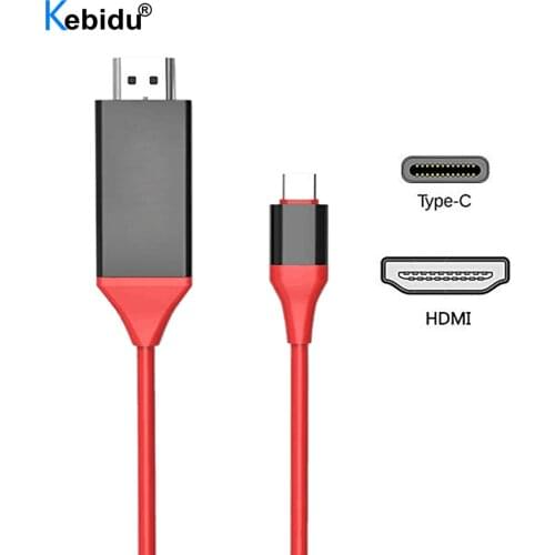 1080P USB 3.1 Type C to HDMI-compatible Adapter Cable 2M Type C Cable Converter For MacBook For Samsung Galaxy S9/S8/Note 9