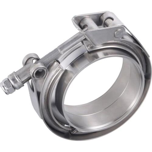 2.25/2.36/2.5/3/3.25/4 inch Male Female Flange Exhaust V Band Clamp Flange Kit Quick Release Clamp For Turbo Exhaust Pipes Clamp