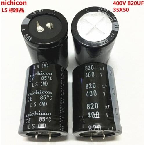 2PCS/10PCS 820uf 400v Nichicon LS 35x50mm 400V820uF Snap-in PSU Capacitor