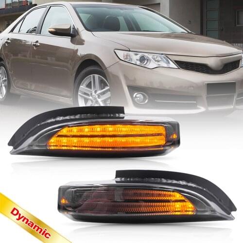 2PCS Smoke LED Dynamic Side Mirror Blinker Light Turn Signal Lamp For TOYOTA Yaris Auris Camry Prius C Verso 2009