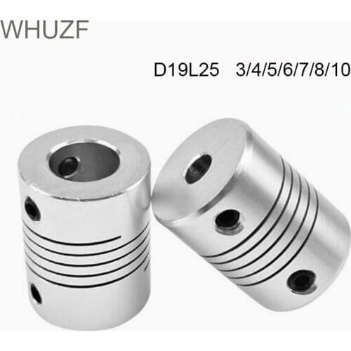 4pcs Aluminium CNC Motor Jaw Shaft Coupler 5mm To 8mm Flexible Coupling OD 19x25mm Dropshipping 3/4/5/6/6.35/7/8/10mm