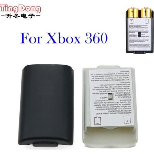 50 pcs for Xbox 360 Wireless Controller AA Battery Back Case Black White Battery Pack Cover Replacement Housing Shell