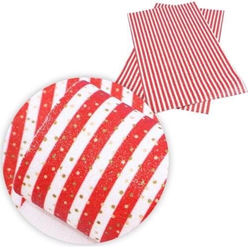 David accessories 20*33cm Stripe Dot Fine Glitter Faux Synthetic Leather Fabric For Hairbow Craft DIY Sewing Accessories,1Yc5642