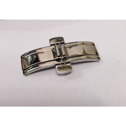 Watch accessories stainless steel butterfly buckle double - side automatic buckle connecting steel belt buckle table buckle