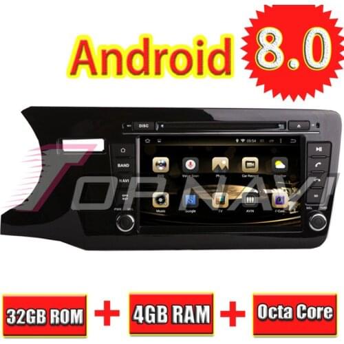 Topnavi 8'' Octa Core Android 8.0 Car GPS Navigation for CITY 2014-For Honda Autoradio DVD Multimedia Audio Stereo Player 4+32G