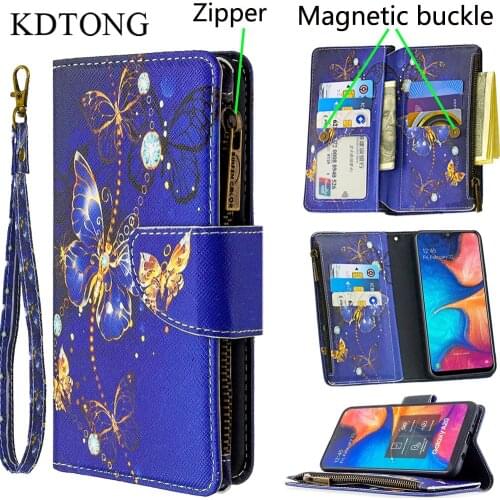A03S Wallet Phone Case for Samsung Galaxy A82 A22 5G M32 S21 FE Ultra Plus A72 A52 A02 Funda Zipper Flip Leather Cover Capa Etui