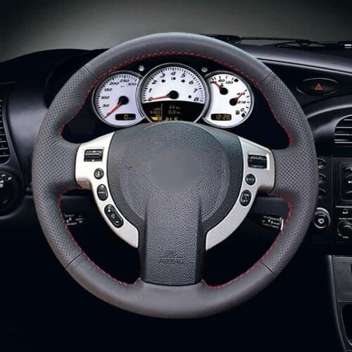 Black Artificial Leather Car Steering Wheel Cover for Nissan Qashqai J10 X-TRAIL NV200 2008-2012 Car-Styling 2009-2012