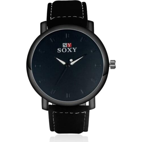 2020 Fashion SOXY Wrist Watch Luxury Brand Male Quartz Watch Sale Items Big Face Boys Leather Designer Watches Men Montre Homme
