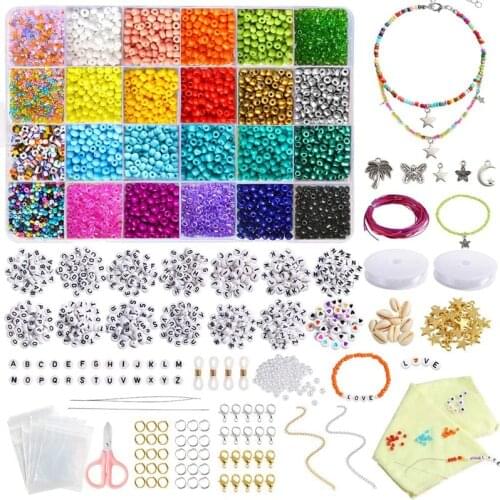 Beads Kit with Letter Beads for Bracelets Making and DIY Arts and Crafts, Gift for Women Girlfriend Kids Age 6 Years Old