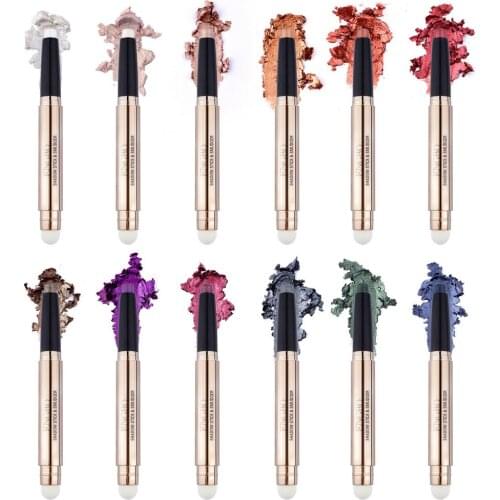12 Color Eyeliner Pen Set Glitter Metallic Eye Shadow Pencil Kit Longlasting Waterproof And Not Blooming Shiny Eye Shadow Pen