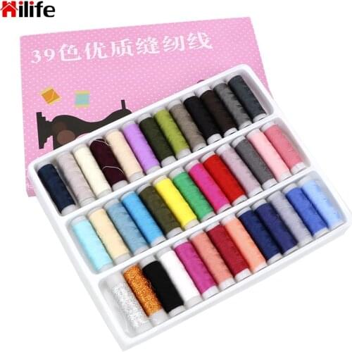 39 Color Handmade Sewing Thread Durable Sturdy Hand Stitching Home Embroidery Sewing Machine Line Box