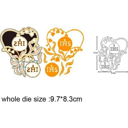 Craft dies Nativity IHS Heart Frame Metal Cutting Dies DIY Scrapbooking dies Embossing Paper Cards Making Stencils dies Template