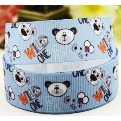 22mm 25mm 38mm 75mm Animal cartoon printed Grosgrain Ribbon party decoration 10 Yards X-04557