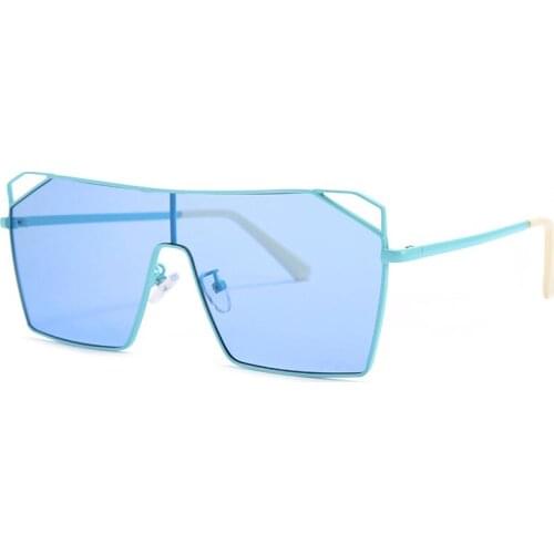 Oversize Square Sunglasses Women Brand Designer Fashion Flat Top Gradient Sun glasses Men Rimless Large Frame Oculos UV400