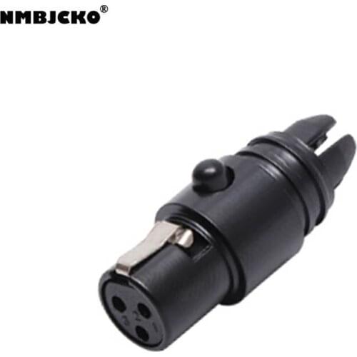 High quality 50pcs/lot mini xlr female Audio Mic connector Mini XLR Connector A111A