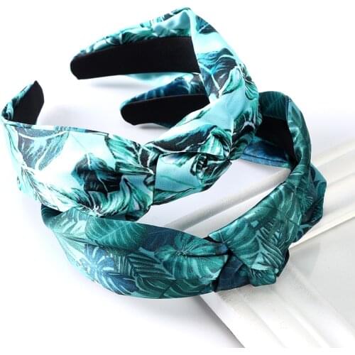 Print Wide Hair Bands For Women Knotted Retro Bohemia Hair Hoop Headbands Fashion Girls Hairbands Bezel Hair Accessories